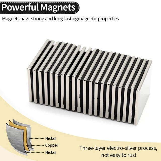 Alt view image 5 of 7 - 40x30x3mm Super Strong Neodymium Magnet N35 NdfeB Permanent Magnetic imanes Block Powerful Magnets Refrigerator