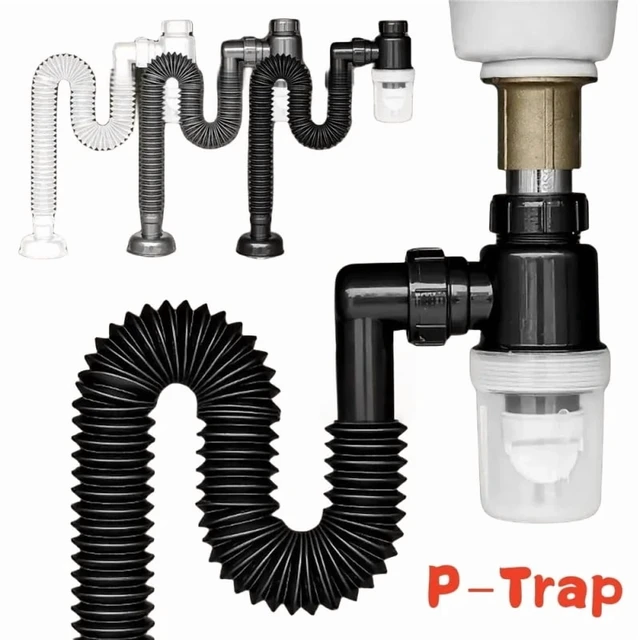 Alt view image 2 of 7 - P-Trap Kitchen Sink Deodorant Set Launch Pipeline Deodorizing Filter Sink Strainer Hose Drain Pipe Plumbing Kitchen Accessories