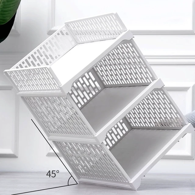 Alt view image 6 of 7 - Stackable Wardrobe Drawer Units Organizer Clothes Closet Storage Boxes Shelves Plastic Divider Board Cube Toy Snacks Containers