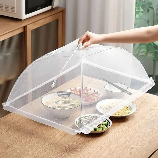 Main image of Food Cover Mesh Folding Washable Flies Tables Cover Insect Proof Protective Dish Covers Home Kitchen Storage Accessaries
