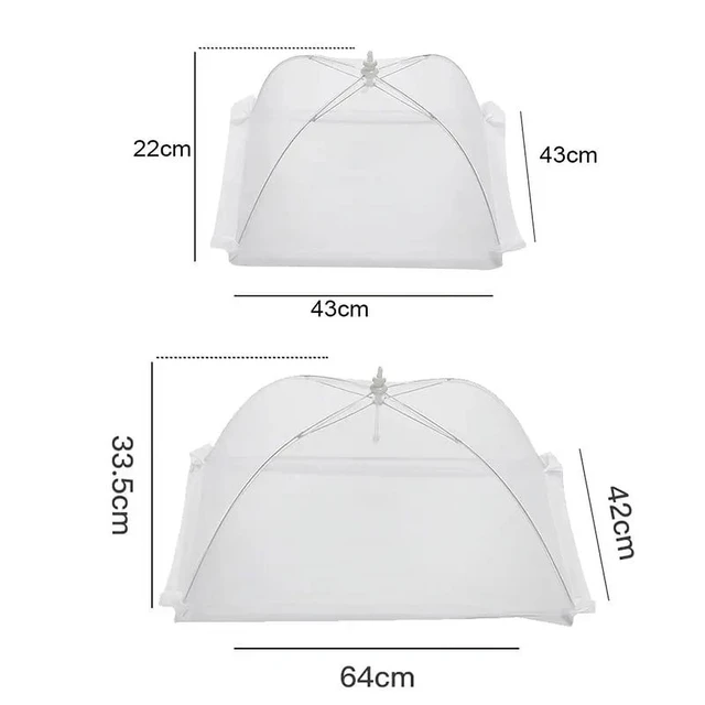Alt view image 6 of 6 - Food Cover Mesh Folding Washable Flies Tables Cover Insect Proof Protective Dish Covers Home Kitchen Storage Accessaries