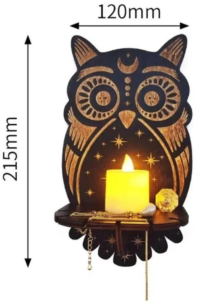 Main image of Wall Shelf Stone Wall Shelf Hand Wooden Display Stand Hanging Candle Holder Wall Decor Shelves home decoration shelf decor