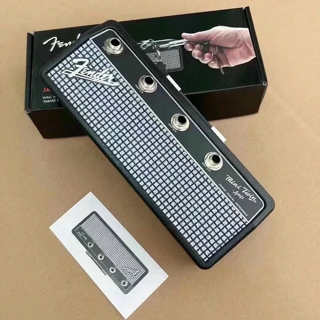 Alt view image 3 of 7 - Creative Fender Radio Plugs Key Holder Retro Wall Mounting Keys Holder Jack Zinc Alloy Key Organizer Music Key Storage Frame