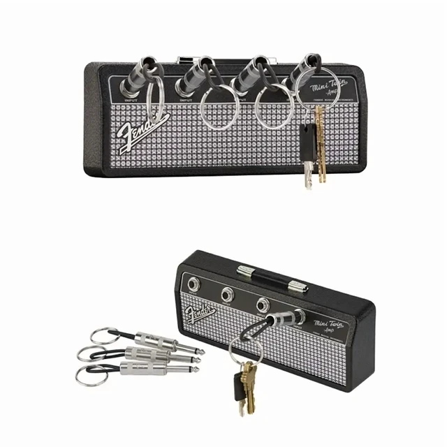 Alt view image 6 of 7 - Creative Fender Radio Plugs Key Holder Retro Wall Mounting Keys Holder Jack Zinc Alloy Key Organizer Music Key Storage Frame