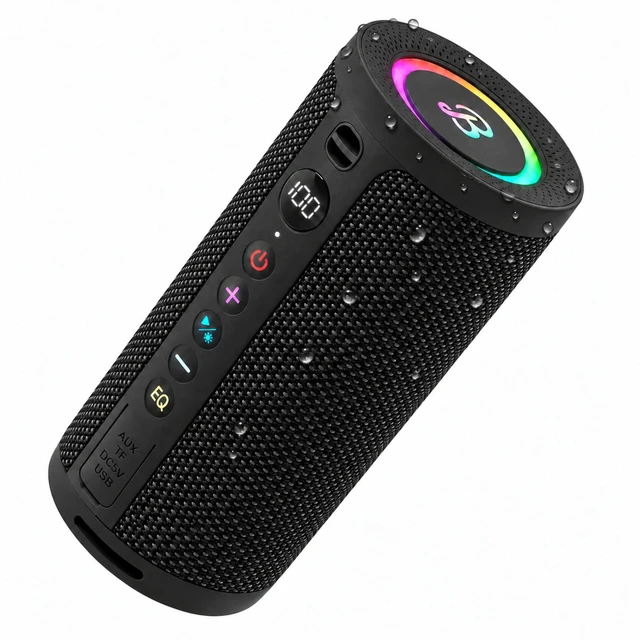 Main image of BassBloom Roar 3 Portable Bluetooth Speaker,IPX6 Waterproof,20W | Powerful Sound with JIKE Bass,24H Playtime,Bluetooth 5.4,RGB Lights,Wireless TWS Pairing,Outdoor for Camping