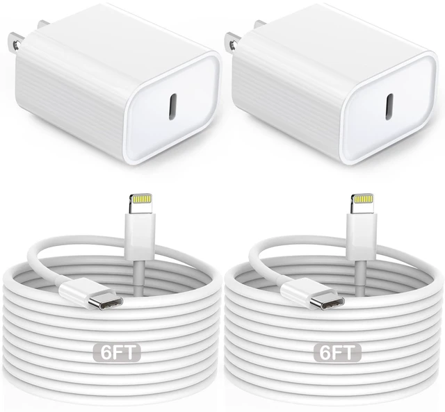 Main image of iPhone Charger Fast Charging,iPhone Fast Charger 2Pack Type C Fast Charger Block Plug Adapter 6FT USB-C to Lightning Cable Cord for iPhone14/13/13 Pro/12 Pro/12 Pro Max/11/Xs Max/XR/X/SE,iPad,AirPods