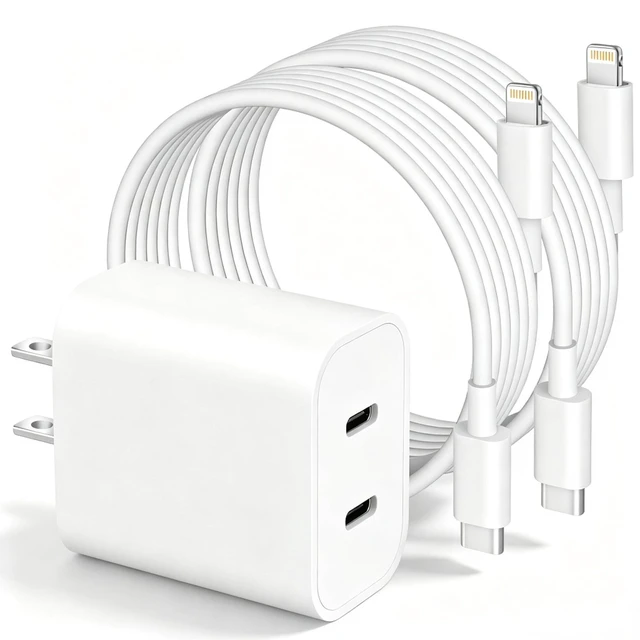 Main image of iPhone 14 Super Fast Charger,Dual Port USB C Charger,iPhone Charger Fast Charging Block,Quick Apple USB C Wall Adapter Plug,2Pack Type C Lightning Cable For iPhone 14/13/12/11/ProMax/MiNi/XR/SE/8 Plus
