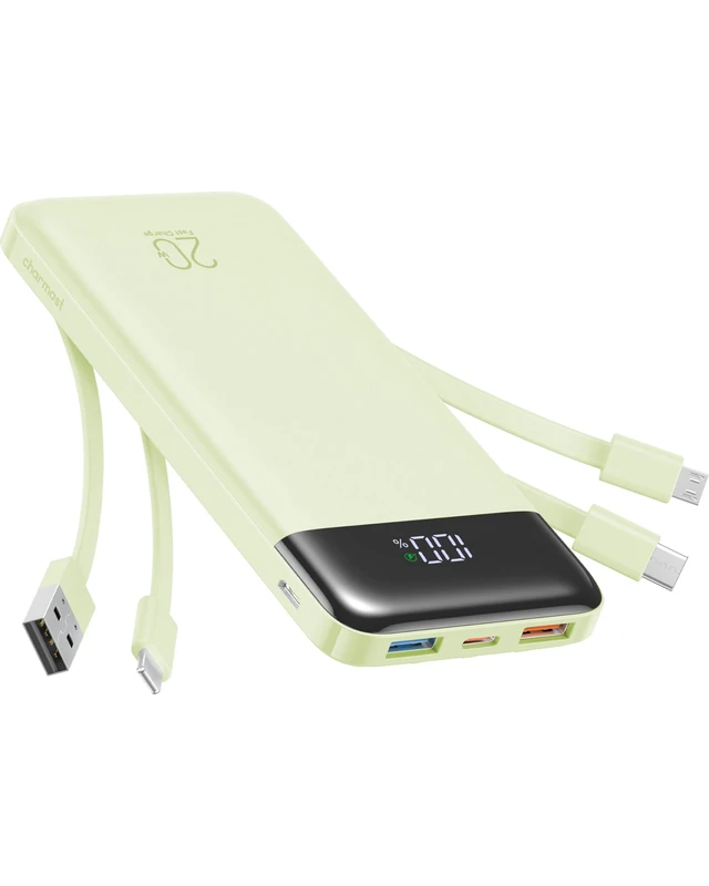 Main image of charmast Portable Charger Built-in Cables, 20000mAh Power Bank 6-Output | Travel Fast Charging Battery Pack for iPhone 17/16/15 Samsung Android, Flight-Approved, Multi-Device, USB-C & USB-A, LED %