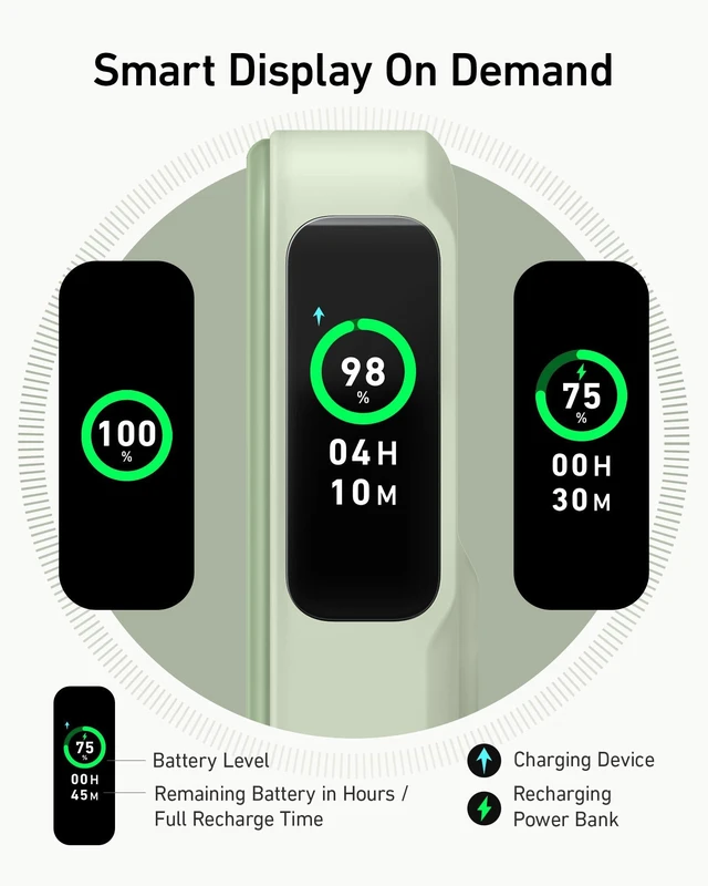 Alt view image 3 of 6 - Anker MagGo Power Bank, 10,000mAh Qi2-Certified 15W Max Portable Charger | Fast MagSafe-Compatible Battery Pack, Smart Display, Foldable Stand, for iPhone 16 / 15 / 14 / 13 Only (USB-C Cable Included)