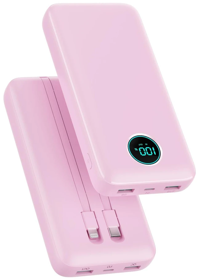 Main image of Portable Charger PowerBank 40,800mAh with Built-in Cables,25W PD Fast Charging +QC 4.0 Quick Phone Charging Power Bank, Travel Essential Charger Battery Pack for iPhone 17/16/15 Android Galaxy etc