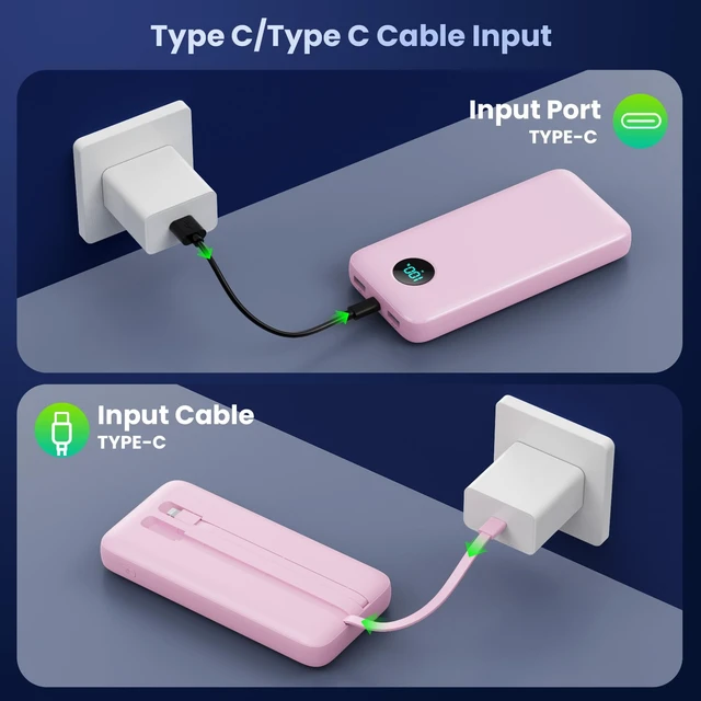 Alt view image 2 of 5 - Portable Charger PowerBank 40,800mAh with Built-in Cables,25W PD Fast Charging +QC 4.0 Quick Phone Charging Power Bank, Travel Essential Charger Battery Pack for iPhone 17/16/15 Android Galaxy etc