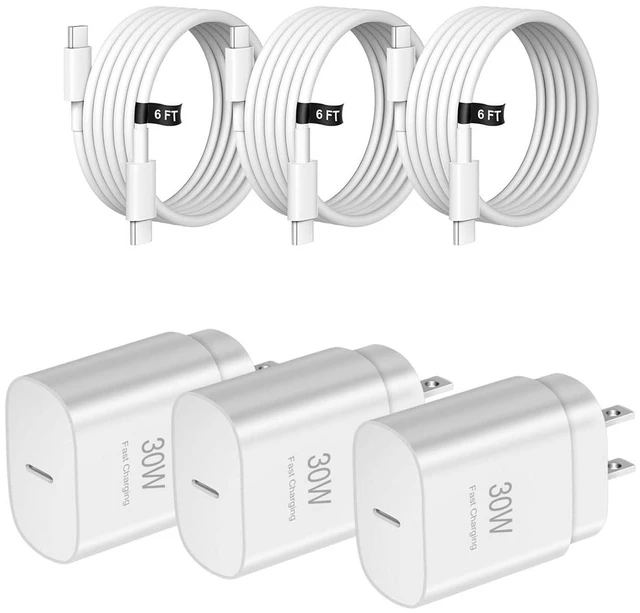 Main image of USB C Charger Fast Charging30W i Phone 18 17 16 15 Type C Charger | USBC Charger Bock 3Pack 30W With 6 FT USB C Charger Cord For i Phone18/17/17 Pro/17 Pro Max//16/16 Pro/16 Pro Max/15/15