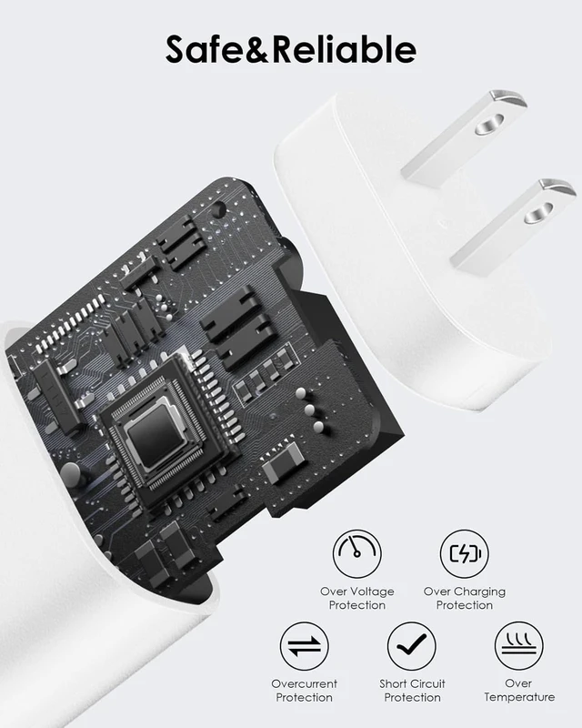 Alt view image 6 of 7 - USB C Charger Fast Charging30W i Phone 18 17 16 15 Type C Charger | USBC Charger Bock 3Pack 30W With 6 FT USB C Charger Cord For i Phone18/17/17 Pro/17 Pro Max//16/16 Pro/16 Pro Max/15/15