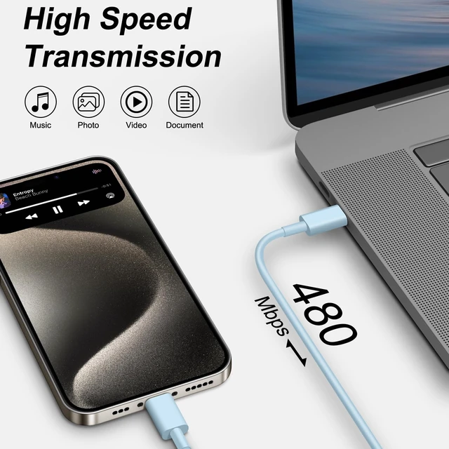 Alt view image 5 of 7 - iPhone 18 17 16 15 Charger Fast Charging 6FT - 20W USB C Charger Block | Type C Charger Fast Charging with 6FT Extra Long USB C to C Cable for iPhone 18 17 16 15 Pro Max, Duo, iPad (Blue)
