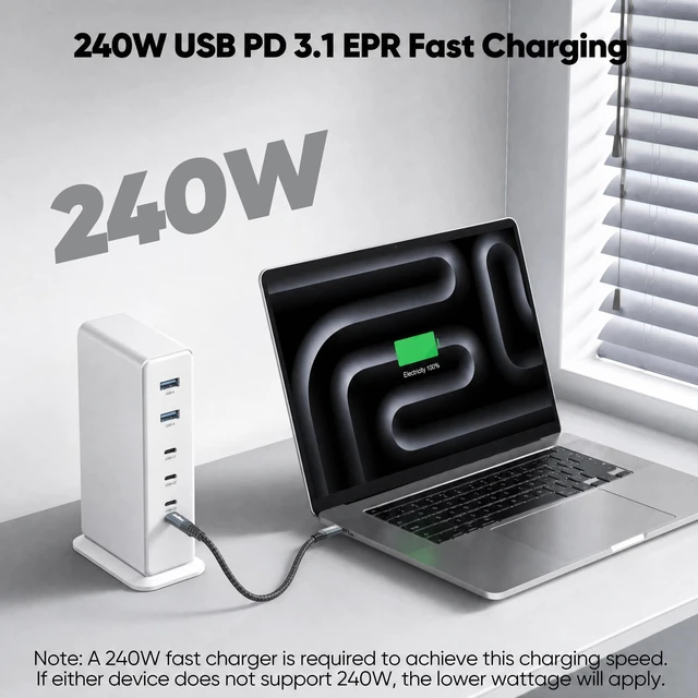 Alt view image 5 of 7 - Short USB C Data Cable 6 inch with USBC 3.2 Gen 2 20Gbps/240W PD/4K 15cm | High Speed Transfer, Fast Charging, 4K@60Hz Video USB-C to Type C Cord for Portable SSD Power Bank Docking Station Laptop