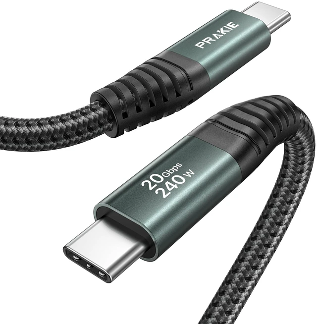 Main image of 20Gbps USB C Data Cable, PD 3.1 240W Fast Charging, USB C Cable 3.3FT/1M | 8K@30Hz/ 4K@120Hz Video, Durable Braided USBC Monitor Cable for iPhone 18/17/16/15, MacBook, iPad, SSD, Dell XPS, VR-Gray
