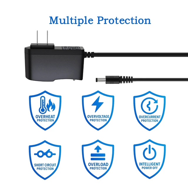 Alt view image 4 of 6 - 5V 1A Universal DC Charger Adapter, 5.5x2.1mm with 11 Connectors, 5FT | Includes Micro-USB, Type-C, Mini USB, 2.5x0.7, 3.0x1.1, 3.5x1.35, 4.0x1.7, 4.8x1.7, 5.5x2.5 and 2.5mm tips.