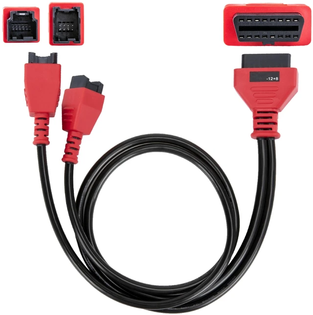 Main image of 12+8 Pin Connector to OBD2 Adapter, 2.6FT Secutiry Gateway Bypass Cable | Compatible with Chrysler SGW Equipped FCA Vehicles for Diagnostic, Fit for Scanners MK808 MK808S MX808 MS906 Pro MS908S