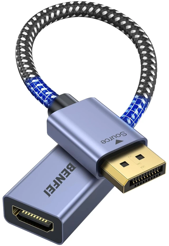 Main image of BENFEI 4K DisplayPort to HDMI Adapter Cable | Uni-Directional Display Port to HDMI Monitor Converter Compatible for HP, Dell, GPU, AMD, NVIDIA, More. Male to Female