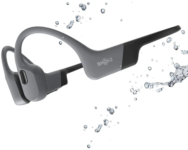 Main image of SHOKZ OpenSwim Pro Open-Ear MP3 Headphones, Grey, IP68 Waterproof, 32GB MP3 | IP68 waterproof; Bluetooth + 32GB MP3 modes; Vivid underwater sound; 9H battery; Swimming/Water sports