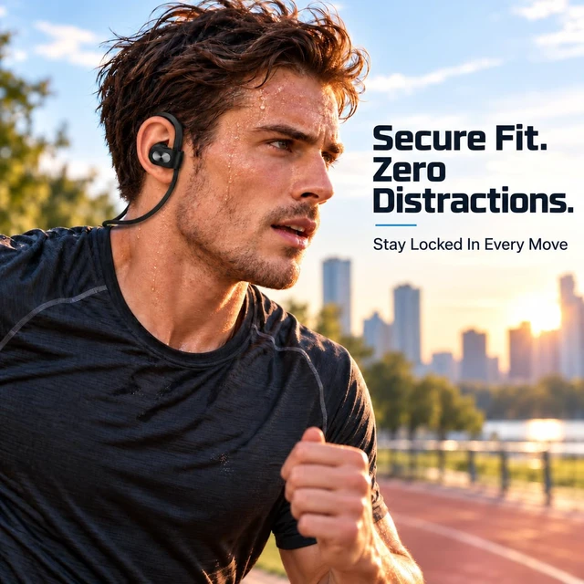 Alt view image 4 of 7 - Redzoo Bluetooth Headphones Wireless Sports In-Ear Earbuds IPX7 Waterproof | 16 Hrs Playtime, Stereo Sound Isolation Headsets for Gym, Running Headphones for Workout Sports, Clear Sound