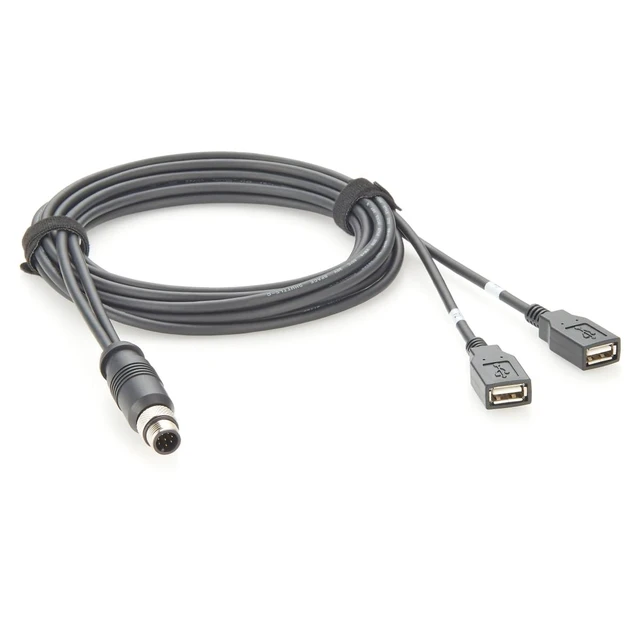Alt view image 14 of 14 - M12 A-Code 8Pin Male to Dual USB 2.0 Female Extension Cable IP67 Shielded M12 to USB Type A Cable Compatible with M12-2USB-300 for PLC, Sensors, Industrial Automation(3M/9.84FT)