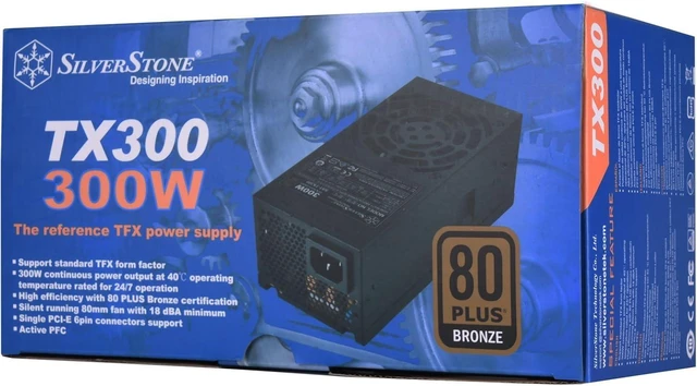 Alt view image 8 of 8 - Silverstone Technology 300 Watt TFX Computer Power Supply with 80 Plus Bronze and One PCIe Connector SST-TX300-V2