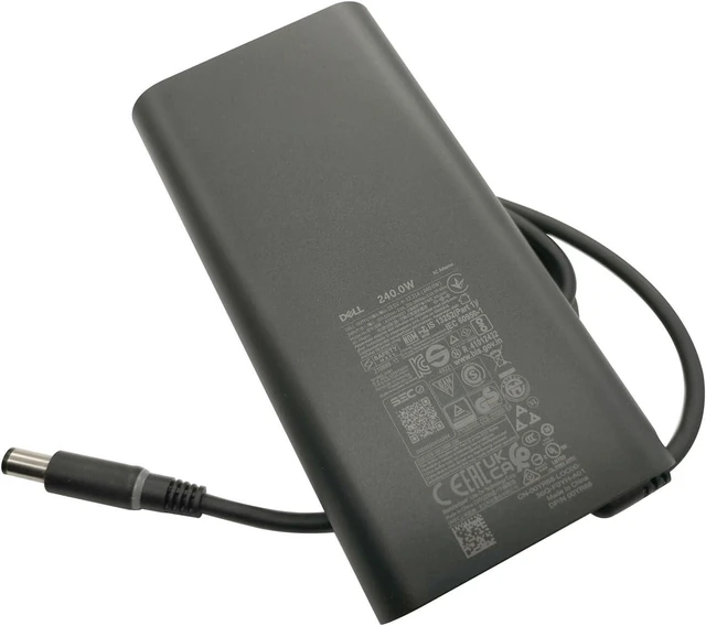 Alt view image 14 of 14 - Dell GaN Laptop Charger 240W Watt Barrel 7.4mm tip AC Power Adapter - LA240PM200 HA240PM200 DA240PM200 0YR68 4GC66 G5K8G R4P0K for Alienware Laptop