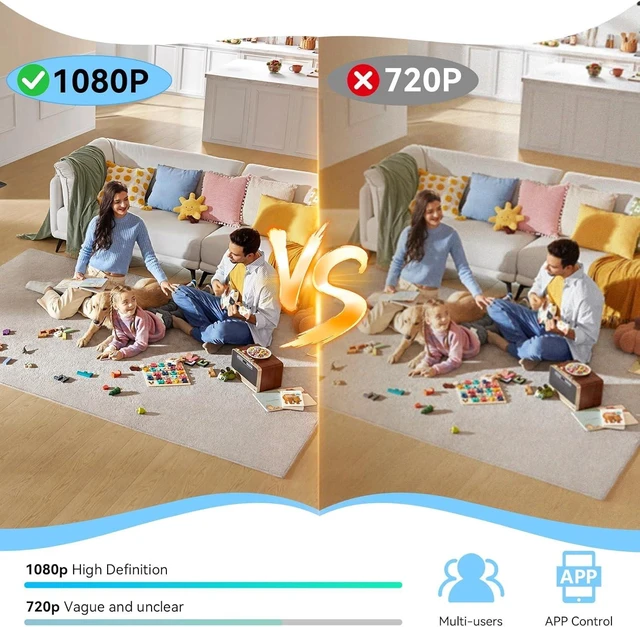 Alt view image 10 of 14 - Conceal Camera (Smoke Detector Design) WiFi HD 1080P Camera Wireless Small Nanny Cam for Home Surveillance Security Cameras Indoor Wireless(Support 2.4G)