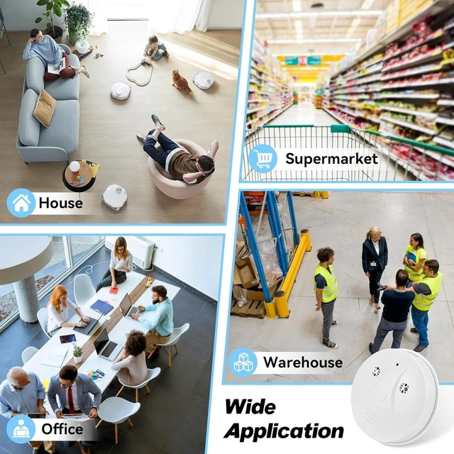 Alt view image 12 of 14 - Conceal Camera (Smoke Detector Design) WiFi HD 1080P Camera Wireless Small Nanny Cam for Home Surveillance Security Cameras Indoor Wireless(Support 2.4G)