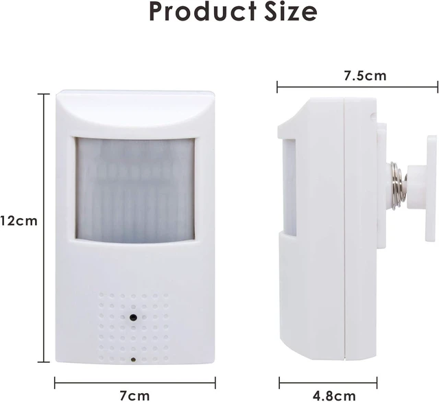Alt view image 8 of 12 - 5MP POE IP Hidden Spy Security Camera, Indoor PIR Housing Spy Cameras, 3.7mm Wide Angle Pinhole Lens, 940nm Invisible IR LEDs, 10m Night Vision, Plug&Play with Multiple Third-Party PoE NVRs