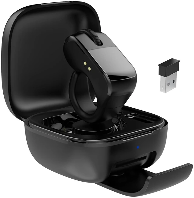 Main image of ZOZVO Air Finger Ring Mouse with a Touchpad,Bluetooth/Wireless Scroller for PC/iOS/Android,Remote Control for Camera/Video Recording/Kindle App (Black)