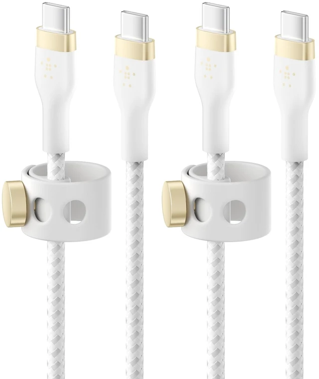 Main image of Belkin USB C to USB C Braided Cable 2 Pack, 6.6ft Fast iPhone Charger Cord | tangle-free braided cord, iPhone 17/16, Samsung Galaxy S25, Pixel 9, MacBook, iPad Pro, Nintendo Switch 2, travel essential
