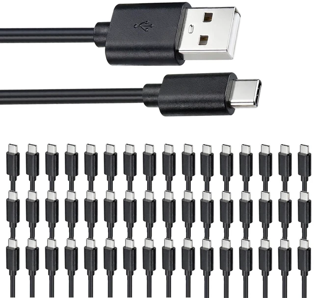 Main image of Smays USB C Cable Bulk 50-Pack, Type C Charger Cord 3.3ft Multipack