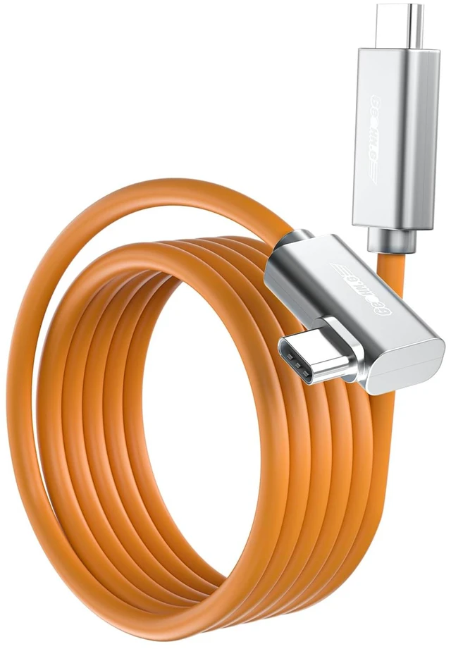 Main image of Fiber Optic USB C Tethering Cable 15 FT, 10Gbps 60W Right Angle Tether Cord | Bidirectional Data Transfer&German SiliconLine Chip Long Camera Tether Cable, Zero Data Loss for Sony Canon Nikon Computer