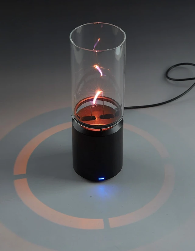 Alt view image 3 of 7 - WARDENCLYFFE® SingLine 60 Plasma Speaker - High-Fidelity Desktop Audio for PC Gaming - Visual Electric Flame & Personal Ambience Light - Unique Tech Gift (Model:SingLine 60 Black)