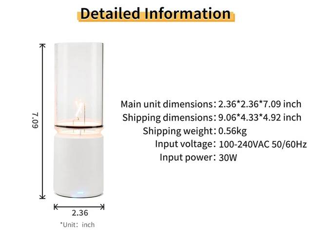 Alt view image 7 of 7 - WARDENCLYFFE® SingLine 60 Plasma Speaker - High-Fidelity Desktop Audio for PC Gaming - Visual Electric Flame & Personal Ambience Light - Unique Tech Gift (Model:SingLine 60 White)