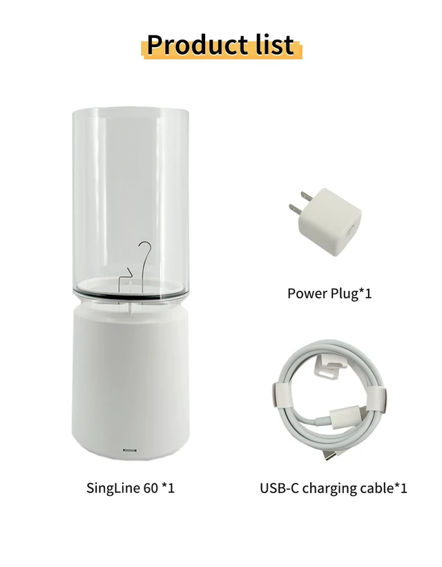 Alt view image 6 of 7 - WARDENCLYFFE® SingLine 60 Plasma Speaker - High-Fidelity Desktop Audio for PC Gaming - Visual Electric Flame & Personal Ambience Light - Unique Tech Gift (Model:SingLine 60 White)