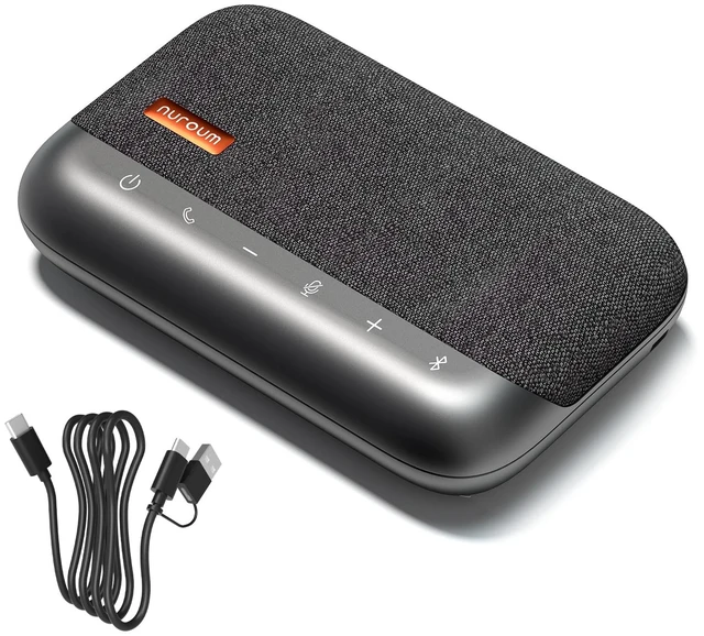 Main image of NUROUM A05B Bluetooth Conference Speaker and Microphone, Portable Wireless Speakerphone with Noise Canceling Mic, 16ft Voice Picked Up Computer Speaker for Desktop PC/Laptop/Office/Business Trips