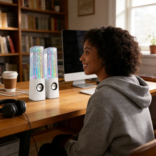 Alt view image 3 of 7 - Gikfun 7 Colour LED Water Speaker with Dancing Fountain Light Show Sound Effect EK8485