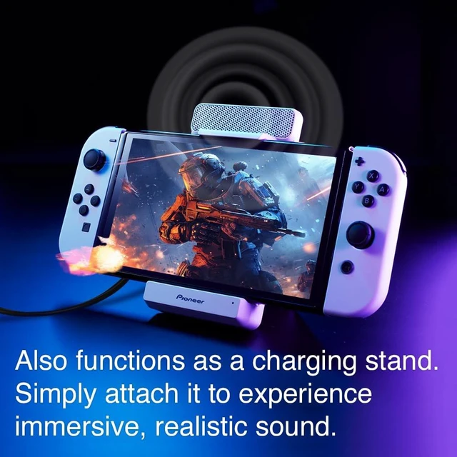 Alt view image 3 of 7 - Pioneer Gaming Speaker for Switch / PIMAX -Black, Speaker Sound TECTOR USB Type-C Portable Lightweight Surround Stand for Switch / PIMAX. Charging Port for Switch / PIMAX TQ-PG300K