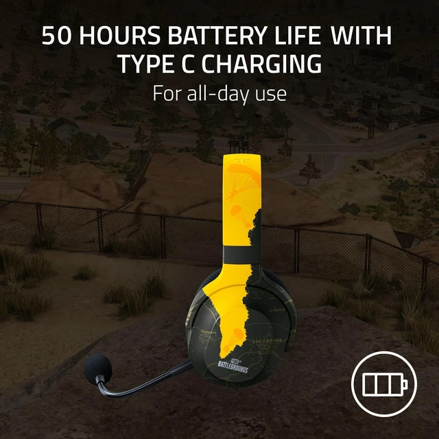 Alt view image 7 of 7 - Razer Barracuda X Wireless Gaming & Mobile Headset (PC, PlayStation, Switch, Android, iOS): 2.4GHz Wireless + Bluetooth - Lightweight - 40mm Drivers - Detachable Mic - 50 Hr Battery - PUBG Edition