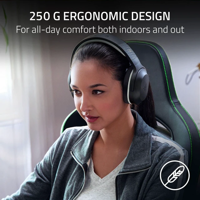 Alt view image 3 of 7 - Razer Barracuda X Wireless Gaming & Mobile Headset (PC, PlayStation, Switch, Android, iOS): 2.4GHz Wireless + Bluetooth - Lightweight - 40mm Drivers - Detachable Mic - 50 Hr Battery - Roblox Edition