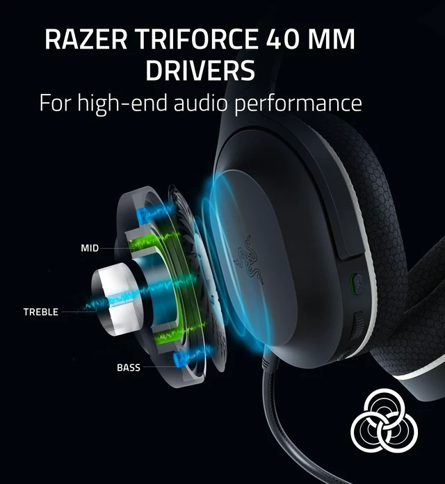 Alt view image 4 of 7 - Razer Barracuda X Wireless Gaming & Mobile Headset (PC, PlayStation, Switch, Android, iOS): 2.4GHz Wireless + Bluetooth - Lightweight - 40mm Drivers - Detachable Mic - 50 Hr Battery - Roblox Edition