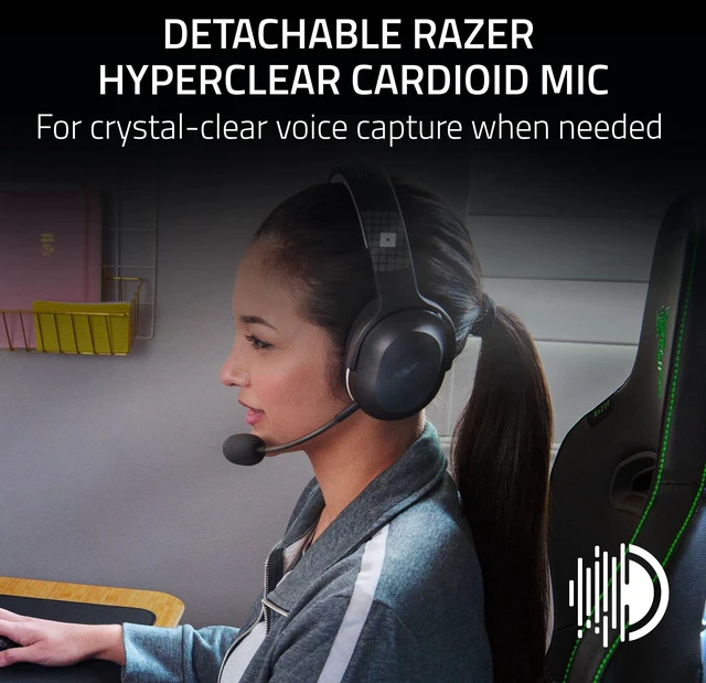 Alt view image 5 of 7 - Razer Barracuda X Wireless Gaming & Mobile Headset (PC, PlayStation, Switch, Android, iOS): 2.4GHz Wireless + Bluetooth - Lightweight - 40mm Drivers - Detachable Mic - 50 Hr Battery - Roblox Edition