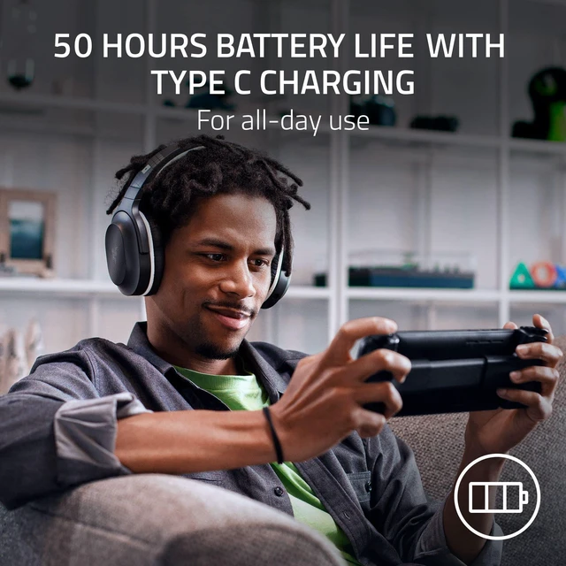 Alt view image 7 of 7 - Razer Barracuda X Wireless Gaming & Mobile Headset (PC, PlayStation, Switch, Android, iOS): 2.4GHz Wireless + Bluetooth - Lightweight - 40mm Drivers - Detachable Mic - 50 Hr Battery - Roblox Edition