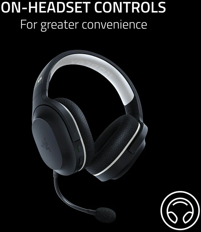 Alt view image 6 of 7 - Razer Barracuda X Wireless Gaming & Mobile Headset (PC, PlayStation, Switch, Android, iOS): 2.4GHz Wireless + Bluetooth - Lightweight - 40mm Drivers - Detachable Mic - 50 Hr Battery - Roblox Edition