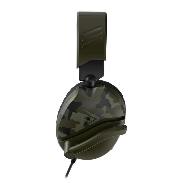Alt view image 4 of 6 - Turtle Beach Recon 70 Wired Multiplatform Gaming Headset for Xbox, PC, PS5 | Xbox Series X|S, Xbox One, PlayStation, PS4, Mobile, Flip-to-Mute Mic, 40mm Speakers, Lightweight, Soft Earpads, Green Camo