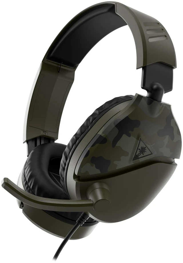 Main image of Turtle Beach Recon 70 Wired Multiplatform Gaming Headset for Xbox, PC, PS5 | Xbox Series X|S, Xbox One, PlayStation, PS4, Mobile, Flip-to-Mute Mic, 40mm Speakers, Lightweight, Soft Earpads, Green Camo