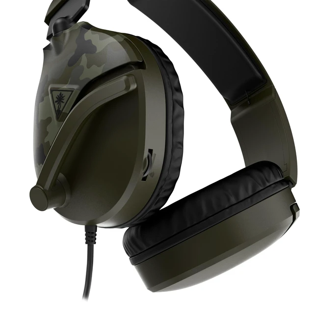 Alt view image 6 of 6 - Turtle Beach Recon 70 Wired Multiplatform Gaming Headset for Xbox, PC, PS5 | Xbox Series X|S, Xbox One, PlayStation, PS4, Mobile, Flip-to-Mute Mic, 40mm Speakers, Lightweight, Soft Earpads, Green Camo